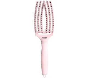 Olivia Garden Finger Brush PASTEL PINK - Medium
