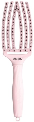 Olivia Garden Finger Brush PASTEL PINK- Medium