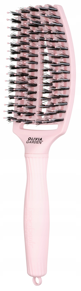 Olivia Garden Finger Brush PASTEL PINK- Medium