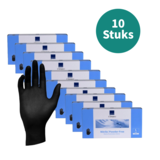 Abena Handschoenen Nitrile Zwart Maat L Poedervrij  10 Pack