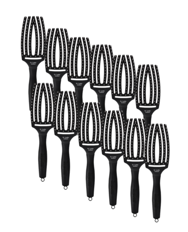 Olivia Garden Finger Brush Black Medium - 12 Stuks