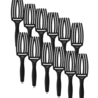 Olivia Garden Finger Brush Black Medium - 12 Stuks