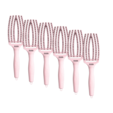 Olivia Garden Finger Brush Pastel Pink Medium - 6 Stuks