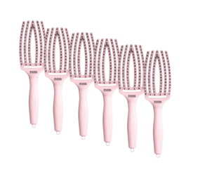 Olivia Garden Finger Brush Pastel Pink Medium - 6 Stuks