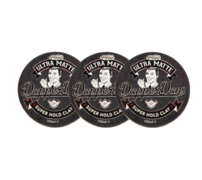 Dapper Dan Ultra Matte Super Hold Clay 100ml - 3 Stuks Dapper Dan Ultra Matte Super Hold Clay 100ml - 3 Stuks