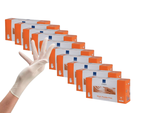 Abena Handschoenen Vinyl Maat M Poedervrij - 10 Pack Abena Handschoenen Vinyl Maat M Poedervrij - 10 Pack