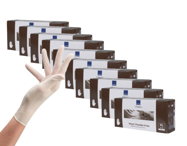 Abena Handschoenen Vinyl Maat XL Poedervrij -10 Pack Abena Handschoenen Vinyl Maat XL Poedervrij -10 Pack