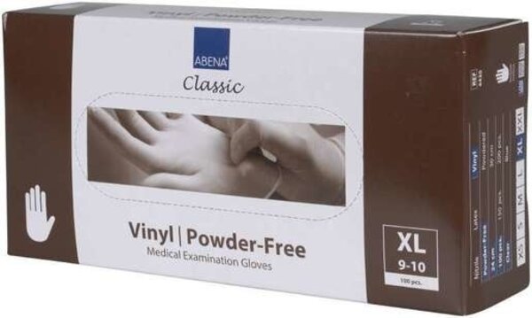 Abena Handschoenen Vinyl Maat XL Poedervrij -10 Pack Abena Handschoenen Vinyl Maat XL Poedervrij -10 Pack