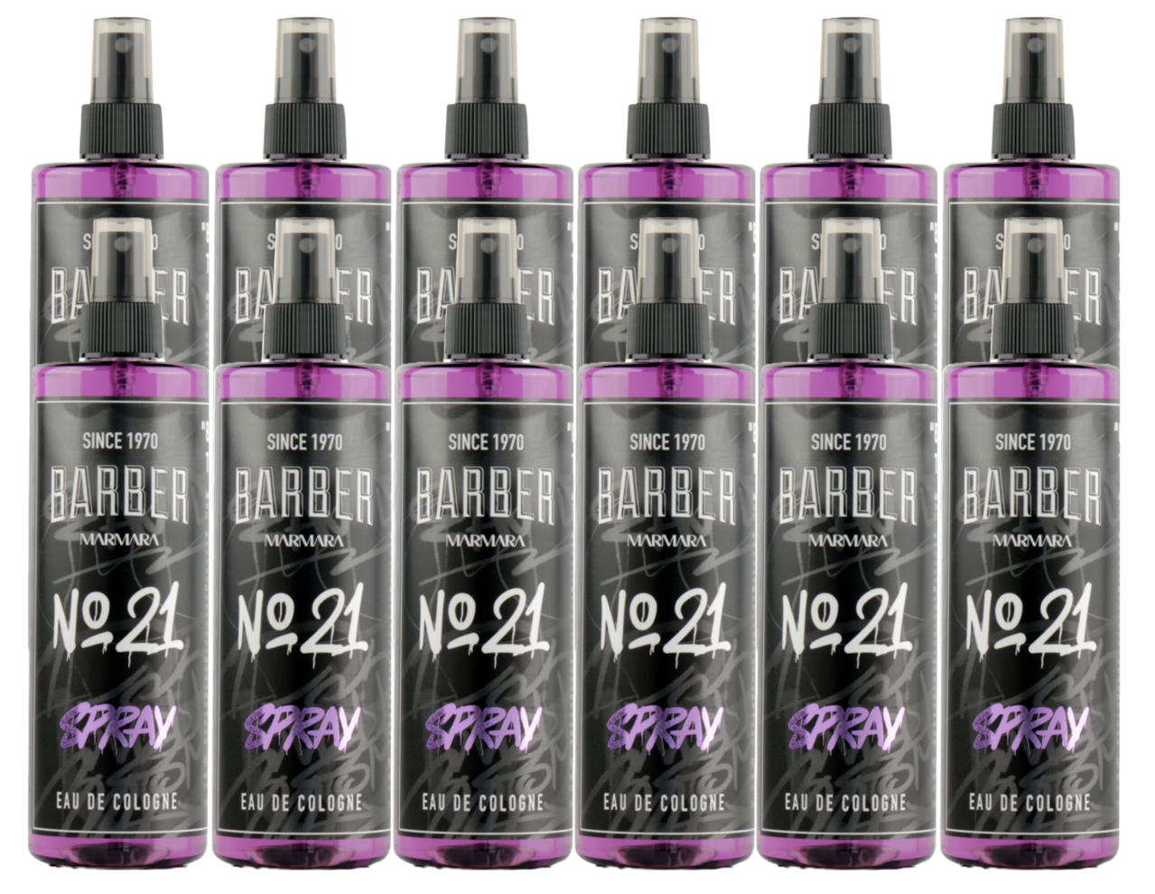 Marmara Barber GRAFFITI Series Spray Cologne 400ml no 21  - 12 STUKS
