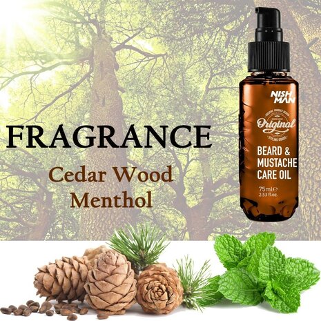 Nish Man Beard and Moustache Care Oil 100ml - 12 STUKS Nish Man Beard and Moustache Care Oil 100ml - 12 STUKS