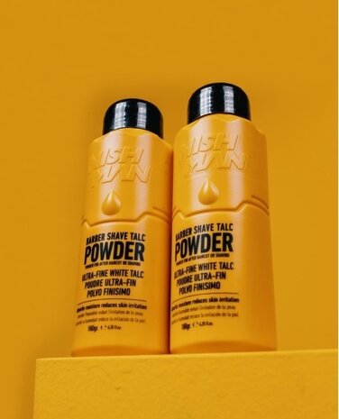 Nish Man Barber Shave Talc Powder 180g - 12 STUKS Nish Man Barber Shave Talc Powder 180g - 12 STUKS