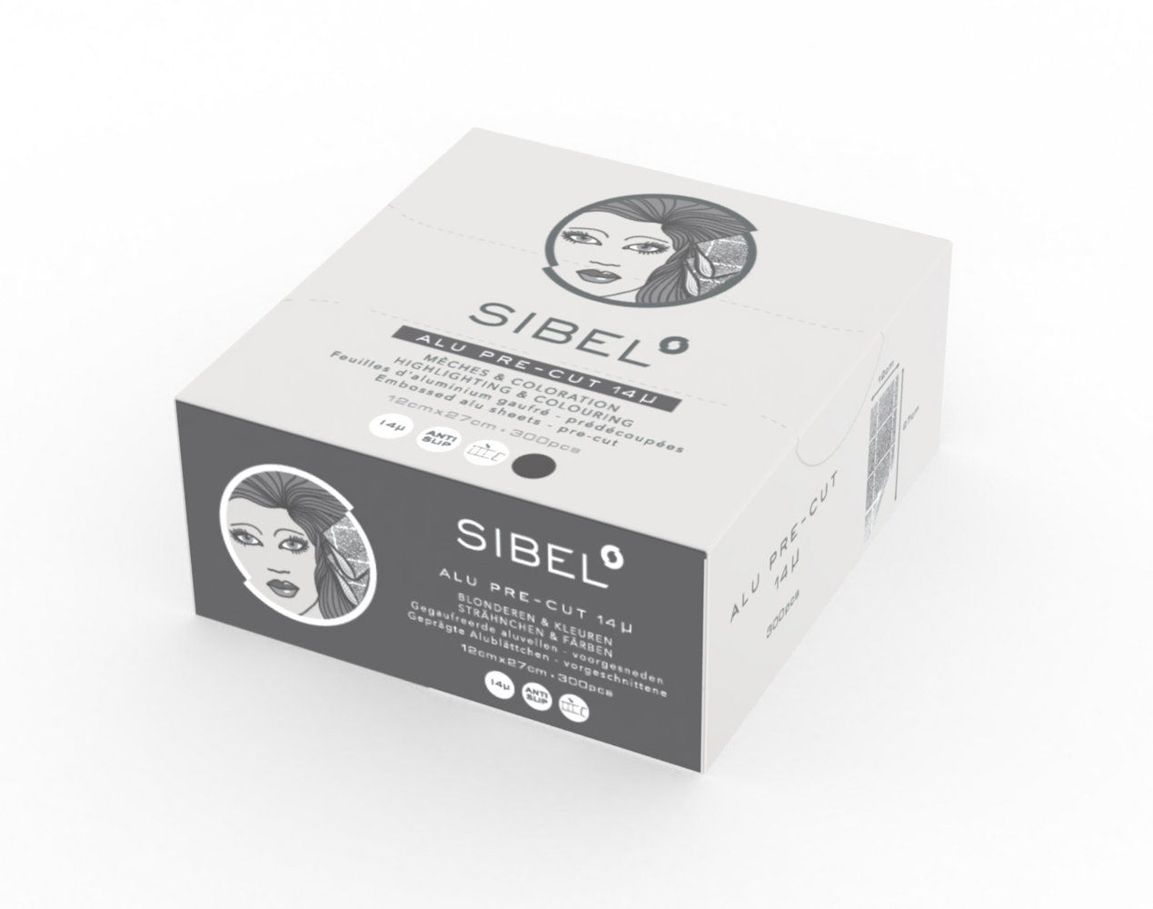 Sibel Alu Pre-Cut Folie BLACK 300 Stuks  27x12cm