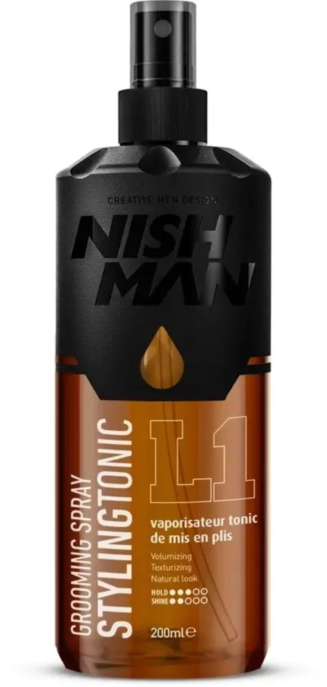 Nish Man Grooming Spray Styling Tonic 200ml Nish Man Grooming Spray Styling Tonic 200ml