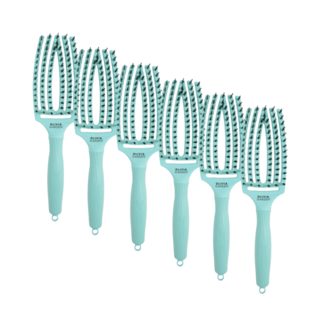 Olivia Garden Finger Brush Mint Medium  - 6 Stuks