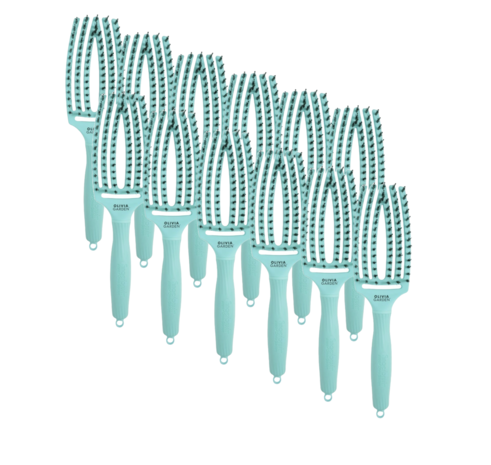 Olivia Garden Finger Brush Mint Medium  - 12 Stuks