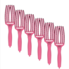 Olivia Garden Finger Brush HOT PINK - Medium  - 6 Stuks