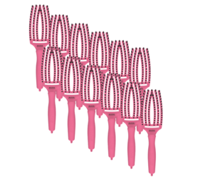 Olivia Garden Finger Brush HOT PINK - Medium    - 12 Stuks