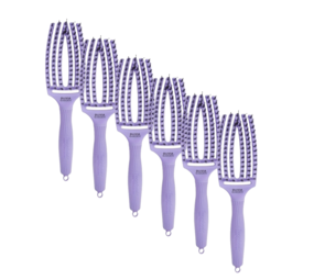 Olivia Garden Finger Brush LAVENDER - Medium  - 6 Stuks