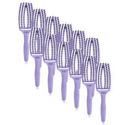 Olivia Garden Finger Brush LAVENDER - Medium  - 12 Stuks