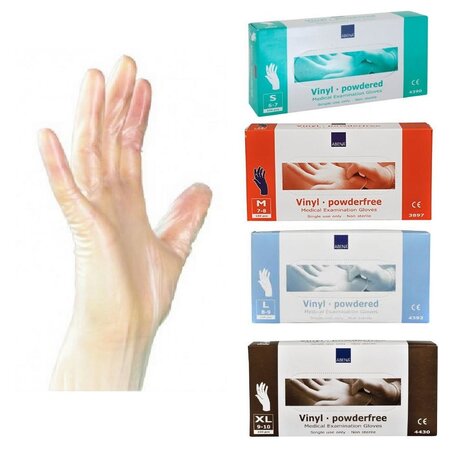 Abena Handschoenen Vinyl 100 stuks Maat L Abena Handschoenen Vinyl 100 stuks Maat L