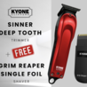 Kyone Promo! Sinner Deep Tooth Trimmer + Free Grim Reaper Single Foil Shaver Kyone Promo! Sinner Deep Tooth Trimmer + Free Grim Reaper Single Foil Shaver