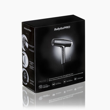 Babyliss Pro FALCO Geavanceerde professionele digitale föhn Zwart/Zilver Babyliss Pro FALCO Geavanceerde professionele digitale föhn Zwart/Zilver