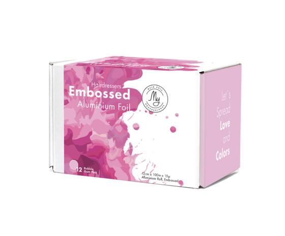 My Professional My Foil - Embossed Aluminium Foil - Bubble Gum Pink 100m