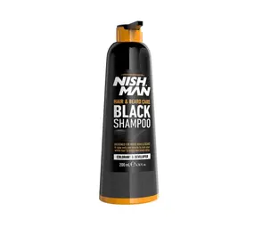Nish Man Hair & Beard Care Black Shampoo 200ml