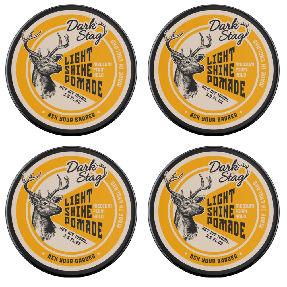 Dark Stag Light Shine Pomade 100ml - 4 Stuks