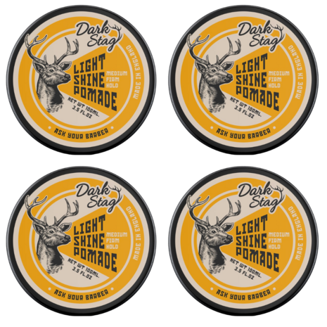 Dark Stag Light Shine Pomade 100ml - 4 Stuks