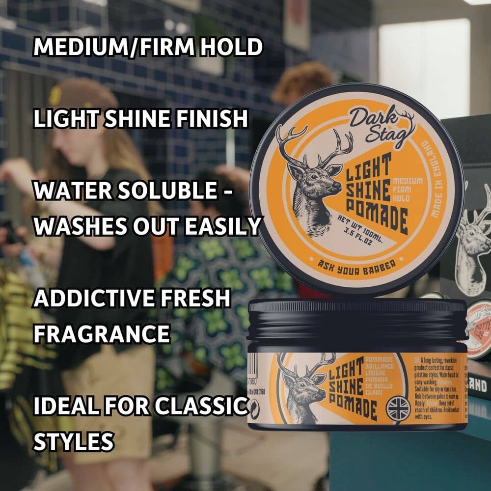 Dark Stag Light Shine Pomade 100ml -  12 Stuks