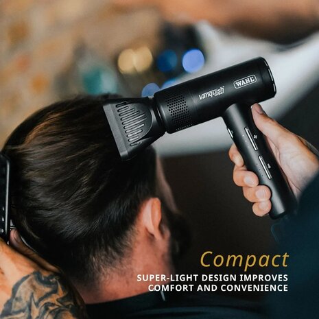 Wahl  Haardroger Vanquish Compact Zwart + Gratis Diffuser