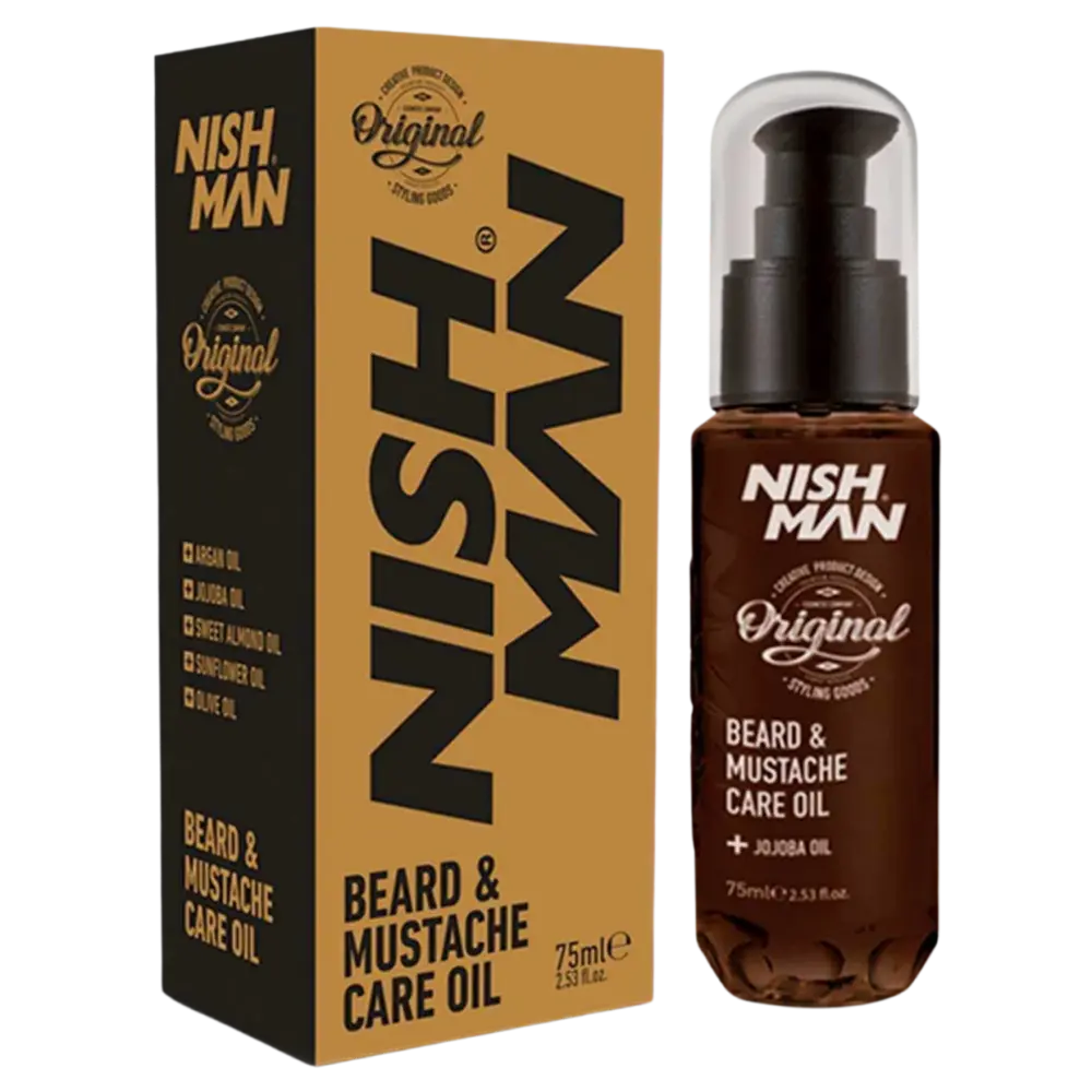 Nish Man Beard and Moustache Care Oil 75ml