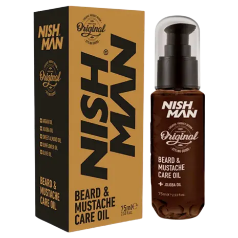 Nish Man Beard and Moustache Care Oil 75ml