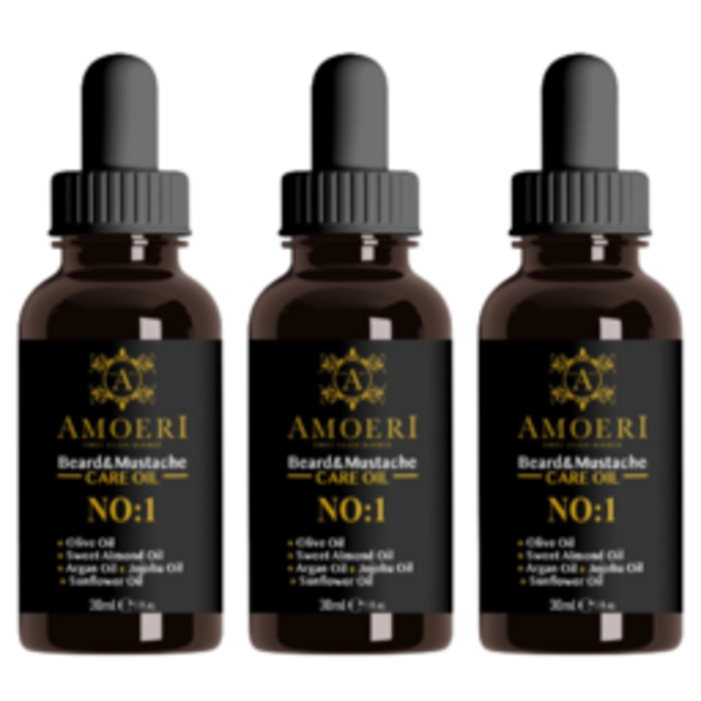 Amoeri BIO Beard Oil 30ml - 3 STUKS Amoeri BIO Beard Oil 30ml - 3 STUKS