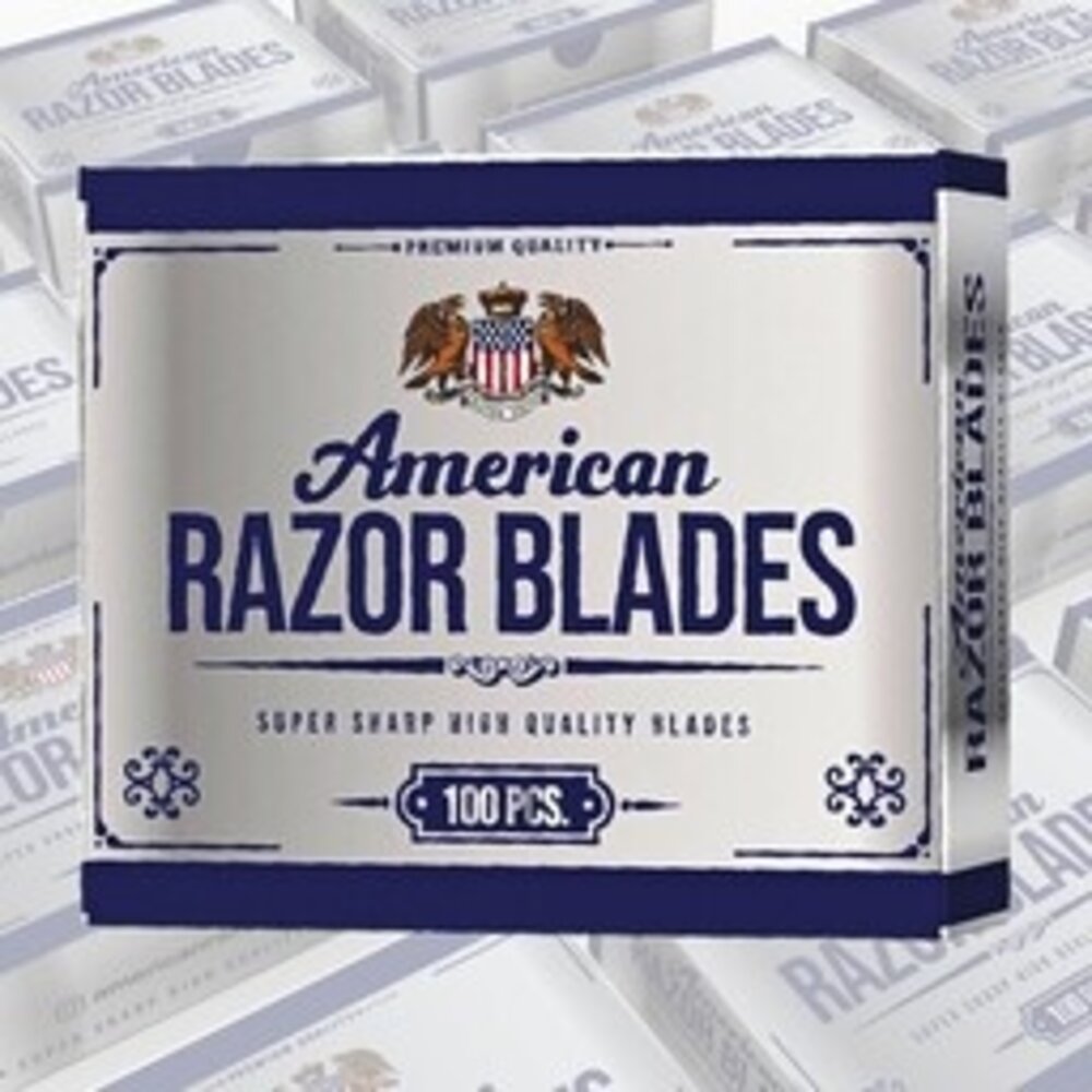 American Razor Blades Single Blades 10 PAKJES a 100 stuks American Razor Blades Single Blades 10 PAKJES a 100 stuks