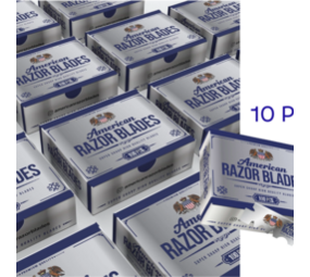 American Razor Blades Single Blades 10 PAKJES a 100 stuks American Razor Blades Single Blades 10 PAKJES a 100 stuks