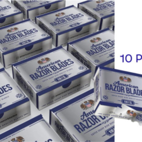 American Razor Blades Single Blades 10 PAKJES a 100 stuks American Razor Blades Single Blades 10 PAKJES a 100 stuks