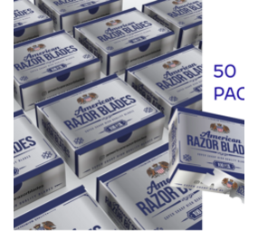 American Razor Blades Single Blades 50 Pakjes a 100 STUKS American Razor Blades Single Blades 50 Pakjes a 100 STUKS