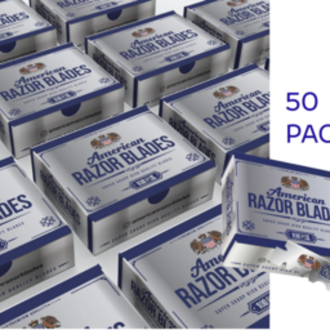 American Razor Blades Single Blades 50 Pakjes a 100 STUKS American Razor Blades Single Blades 50 Pakjes a 100 STUKS