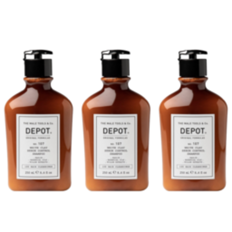DEPOT N0.107 White Clay Sebum Control Shampoo 250ml - 3 STUKS