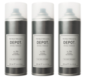 DEPOT NO.306 Strong Hairspray 400ml - 3 STUKS DEPOT NO.306 Strong Hairspray 400ml - 3 STUKS