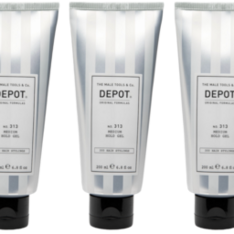 DEPOT NO.313 Medium Hold Gel 200ml - 3 STUKS DEPOT NO.313 Medium Hold Gel 200ml - 3 STUKS