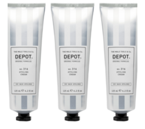 DEPOT NO.316 Styling Cream 125ml - 3 STUKS DEPOT NO.316 Styling Cream 125ml - 3 STUKS