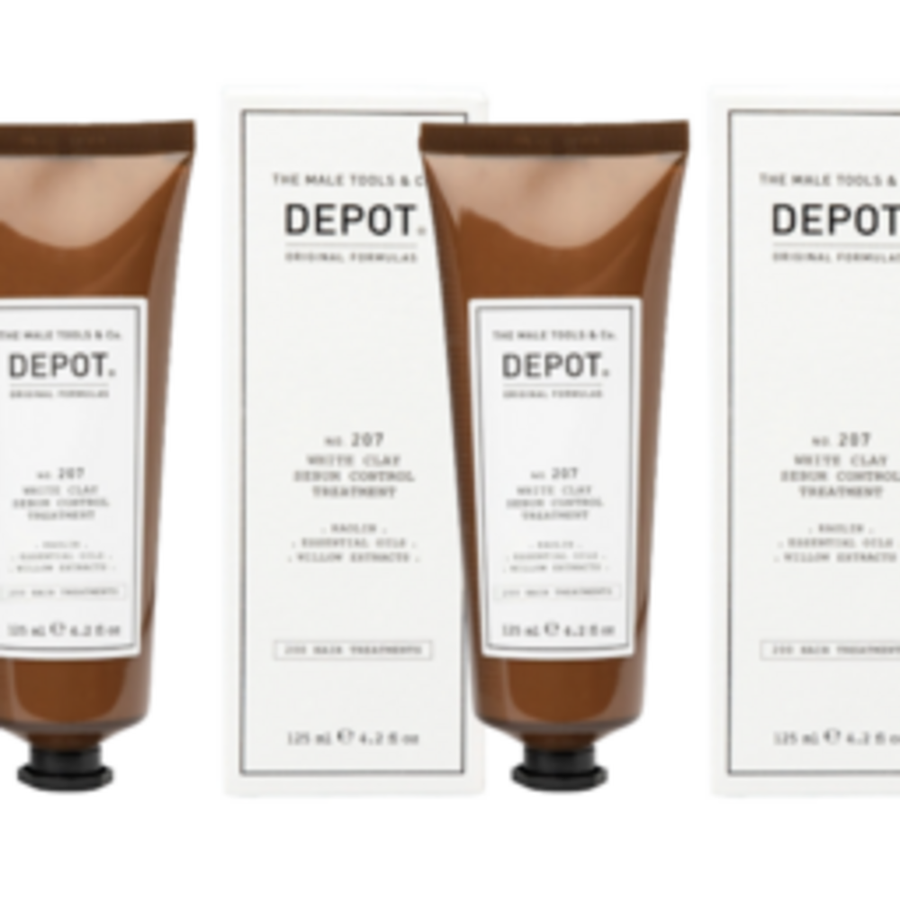 DEPOT No. 207 - White Clay Sebum Control Treatment 125ml - 3 STUKS DEPOT No. 207 - White Clay Sebum Control Treatment 125ml - 3 STUKS