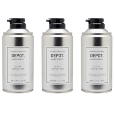 DEPOT N0.411 Shaving Foam 300ml - 3 STUKS