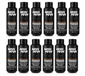 Nish Man Barber Shave Talc Powder 180g - 12 STUKS Nish Man Barber Shave Talc Powder 180g - 12 STUKS