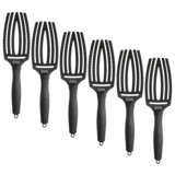 Olivia Garden Finger Brush Black Combo Medium - 6 Stuks