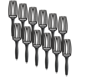 Olivia Garden Finger Brush Black Combo Medium - 12 Stuks Olivia Garden Finger Brush Black Combo Medium - 12 Stuks