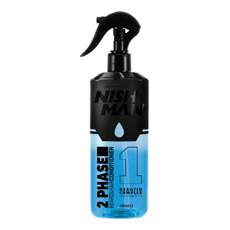 Nish Man 2 Phase Beard & Hair Conditioner KERATIN COMPLEX 400ml Nish Man 2 Phase Beard & Hair Conditioner KERATIN COMPLEX 400ml